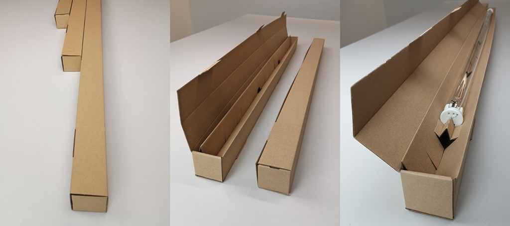 Plastikfreie Verpackung für UVC-Strahler